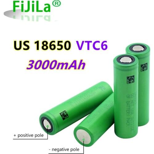 2021 original 3.7V 3000 mAh Li ion rechargeable 18650 battery for us18650 vtc6 20A 3000mah for Sony toys tools flashlight