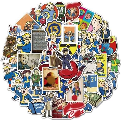 10/30/50Pcs Fallout Game Stickers Laptop DIY Guitar Luggage Fridge Skateboard Car Waterproof Graffiti Sticker