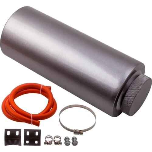 800ml Aluminum Cylinder Radiator Coolant Catch Tank Overflow Reservoir Kit ( 8L)