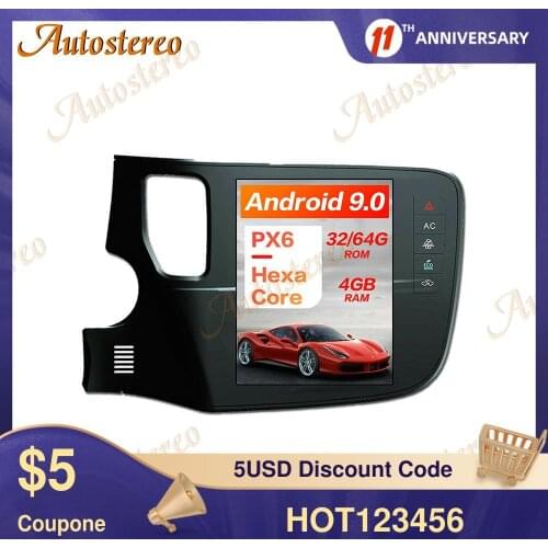 Android 9.0 6Core 4GB Car GPS Navigation For Mitsubishi OUTLANDER 2014-2019 Head Unit Multimedia Player Auto Radio Tape Recorder
