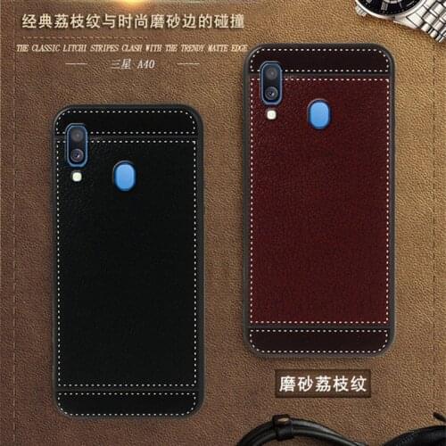 For Samsung A40 Case A405F 5.9 inch Black Red Blue Pink Brown 5 Style Fashion Phone Soft Silicone Samsung Galaxy A40 Cover