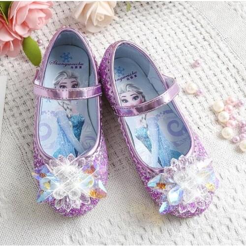 New Spring Summer Children Princess Shoes Girls Rhinestone Girls Wedding Party Kids Dress Sandals for Girls Elsa School Sneakers