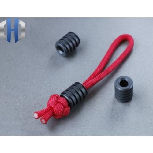 EDC Titanium Alloy Thread EDC Umbrella Paragraph Backpack Zipper Head Knife Pendant Key Hang Buckle Survival Paracord Beads