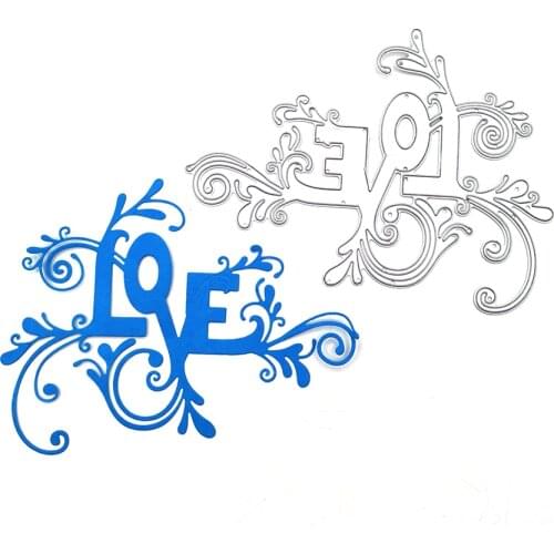 Julyarts Irregular LOVE Die Scrapbooking Nouveau Valentine Dies Stencil Scrapbooking Photo Album Card Paper Embossing Craft DIY