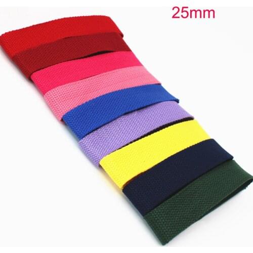 10 Meter 25mm Canvas Cotton Webbings Backpack Strap Belt Webbing Polyester Ribbon Sewing Tape Bias Binding Clothing Accessories