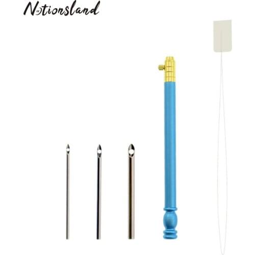 1 set Knitting Embroidery Pen Punch Needle Threader Kit Weaving Tool for DIY Craft Stitching Applique Sewing Accessories