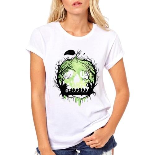 2019 new summer women short-sleeve Poison Apple print T Shirt funny Cartoon tshirts casual tops