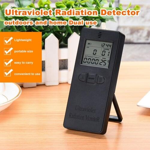 New Digital Ultraviolet Radiation Detector UV UVI Meter Dosimeter Tester Counter With Temperature display