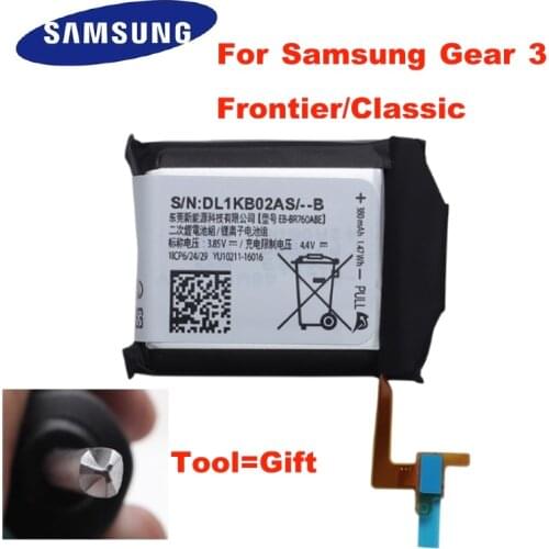 Original eb BR760ABE Battery EB-BR760ABE For Samsung Gear S3 Frontier Classic EB-BR760A SM-R760 SM-R770 SM-R765 380mAh + Tool