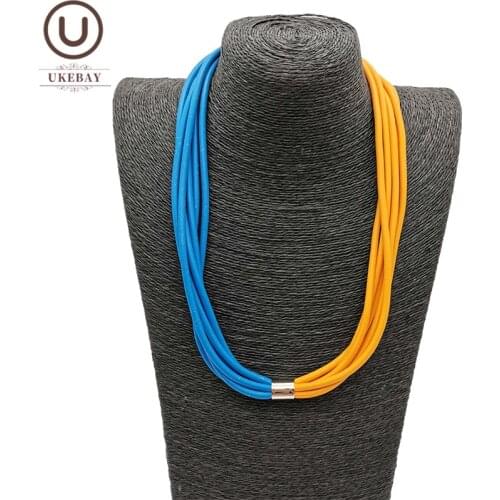 UKEBAY New Color Matching Choker Necklaces Female Short Chain Handmade Goth Jewelry Fashion Clothes Accessories Necklace Chokers