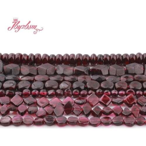 Rondelle Coin Freefrom Potato Bead Garnet Natural Stone Beads For Woman DIY Necklace Bracelets Jewelry Making 15" Free Shipping