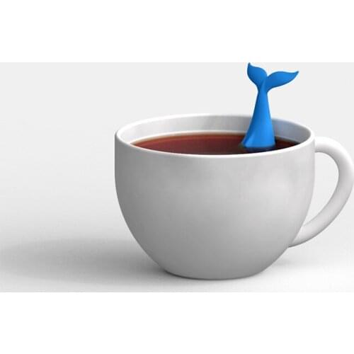 Practical Whale Tea Strainer Silicone Reusable Filter Infuser Kitchen Teaware