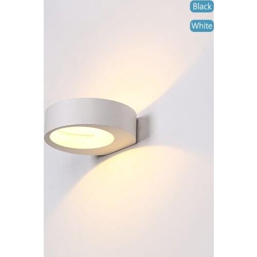 Modern 5W Led Wall Lamp Round Wall Sconces Indoor Stair Light Fixture Bedroom Bedside Living Room Home Hallway Loft Lampada