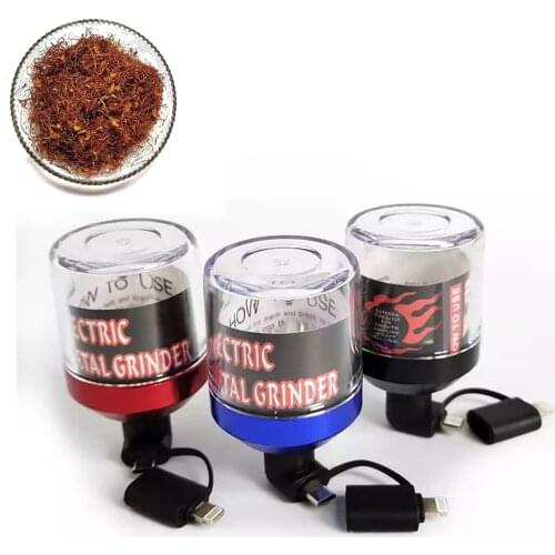 Electric Tobacco Grass Grinder Usb Chargable Protable Weed Grinder Suit For Android Apple Phone Fast Herb Crusher