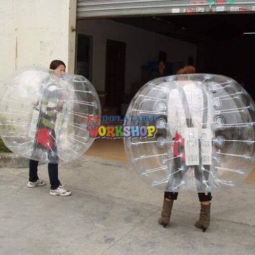 Adult Tpu / PVC Body Zorb Bumper Ball Suit Inflatable Bubble Football Soccer Ball With Colored Dots Bumper Ball For Sale