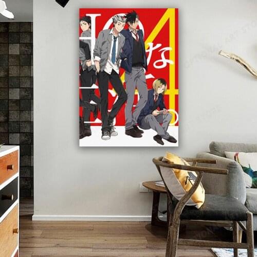 Japanese Anime Haikyuu! Volleyball Sports Cartoon Painting Art Home Wall Decor Quality Canvas Posters Kids Room Living Picture