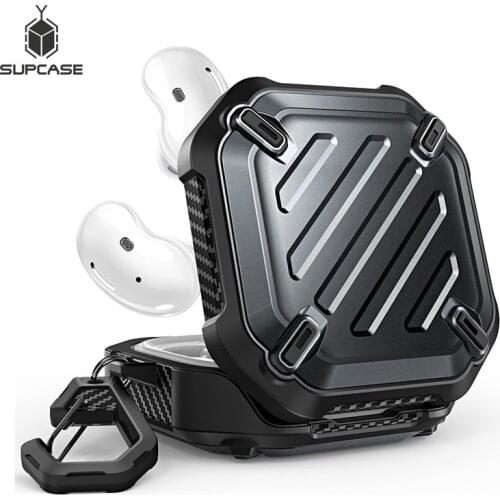 SUPCASE For Samsung Galaxy Buds Live Case (2020) / Buds Pro Case (2021) UB Pro Full-Body Rugged Protective Cover with Carabiner