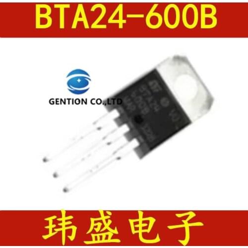 10PCS BTA24-600B TO-220 BTA24-600 in stock 100% new and original