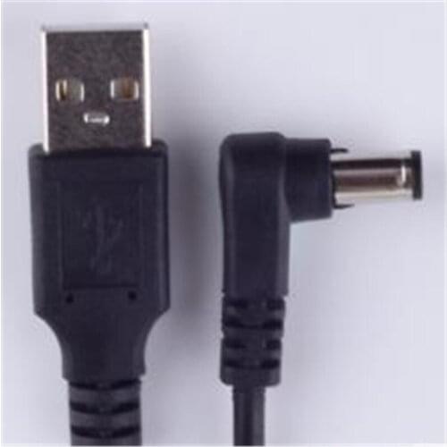 100PCS/USB to 5.5 mm/2.5 mm 5 Volt DC Barrel Jack Power charge Cable 1m 3ft Elbow 90 Right Angle Design DC power plug USB CABLE