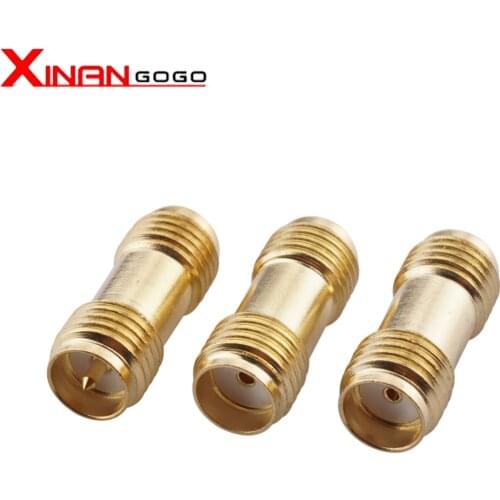 2Pcs SMA to SMA Female RF Coaxial SMA Adapter RF Coax Coupling Nut barrel Connector Converter For WIFI 4G Antenna