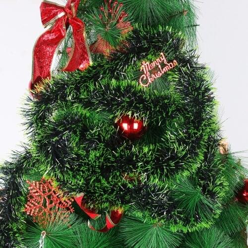 200cm Colorful Christmas Decoration Bar Tops RibbonChristmas Tree Ornaments White Dark Green Cane Tinsel Garland Party Supplies