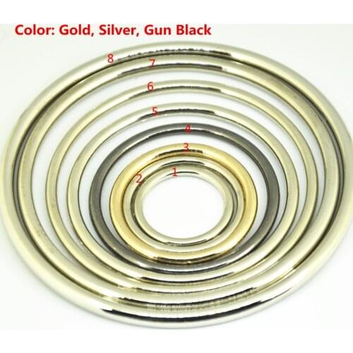 30pcs 15mm 20mm 25mm 30mm 35mm 40mm 50mm 60mm 70mm 80mm Black Gold Silver Circle Big Round O Ring Connection Alloy Metal Buckles