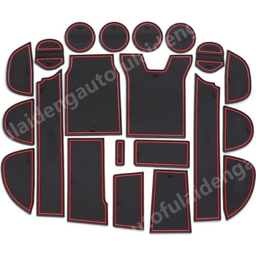 21pcs FOR Lexus RX350 RX450H 2016-2019 Interior Non-slip Door Slot Pad Water Cup Holder Mats Car Accessories