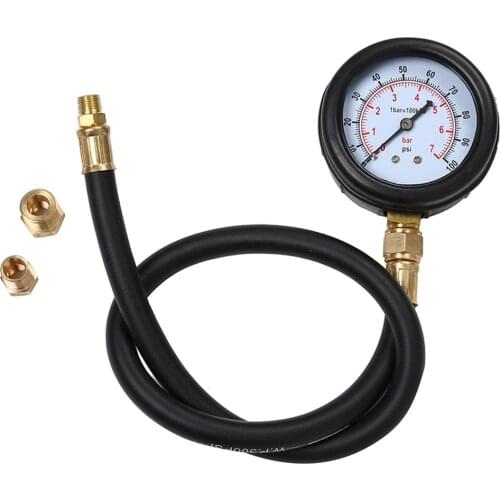 Car Motor Multi-Function Gas Engine Air Tire Pressure Truck Inflator Gauge Compression Cylinder Pressure Tester Manometer 1224