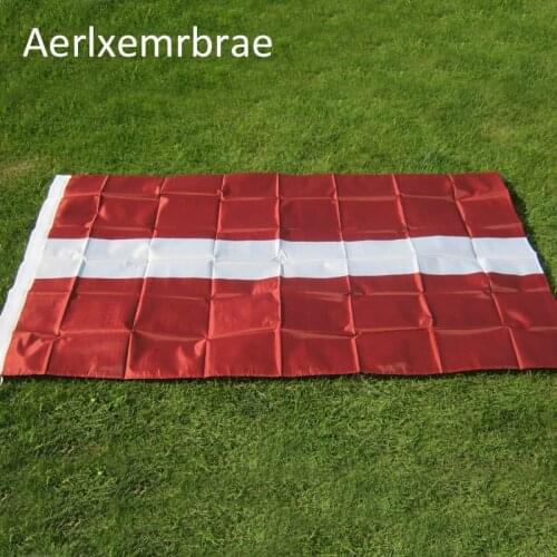 Free shipping aerlxemrbrae flag Latvia Flag 90x150cm/ 3x5 Feet Flags Home Decoration Hanging Flag Banner