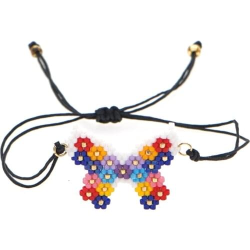 Go2boho Boho Butterfly Bracelet For Girl Jewellery Delica Miyuki Beads Jewelry Pulsera 2021 Handwoven Bracelets for Kids Child