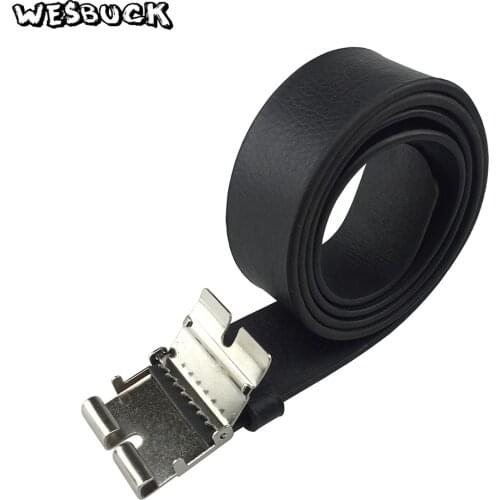 WesBuck brand wholesale & 5 PCS MOQ PU belts with connecting clasp for buckles with black color with 4cm width