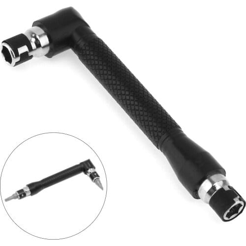 Black Carbon Steel L shape Mini Double Head Socket Wrench Suitable for Routine Screwdriver Bits Utility Tool Accessories