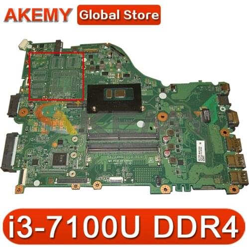 DAZAAMB16E0 MB FOR Acer F5-573 E5-575 E5-575G ZAA X32 Laptop motherboard NBGD311009 With i3-7100U DDR4 100% Fully Tested