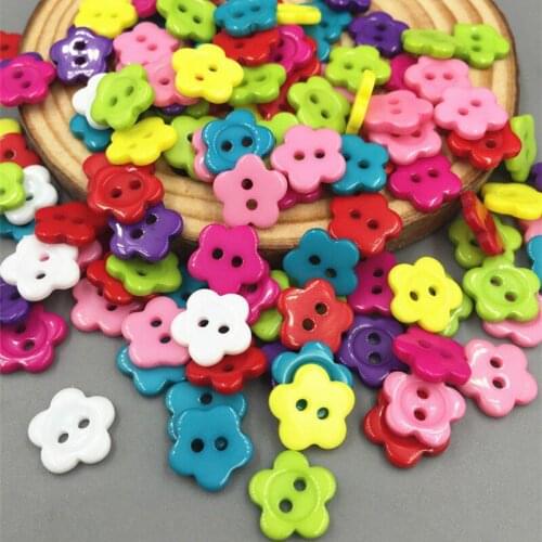 DIY 200pcs Resin Buttons Mini Flower 2-Holes Fit sewing or scrapbooking craft 10mm