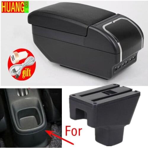 For SUZUKI SX4 Armrest Interior Parts Car Armrest box Retrofit parts Storage box car accessories Interior with USB LED