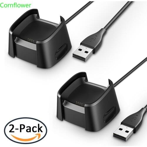 For Fitbit Versa Charger,Hagibis Replacement USB Charging Cable Dock for New Fitbit Versa Smartwatch (2 Pack)