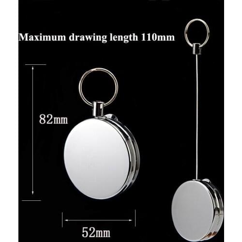 Resilience Tactical Retractable Wire Rope Anti-lost Keychain Fishing Retracting Ring Holder Finder Tool 2021