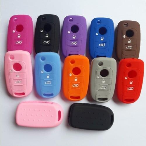 Key FOB Control Flip Remote Holder Case For Fiat Egea Toro nuovo grazie Tipo 500X Dodge Neon Keyless Silicon Protective Shell