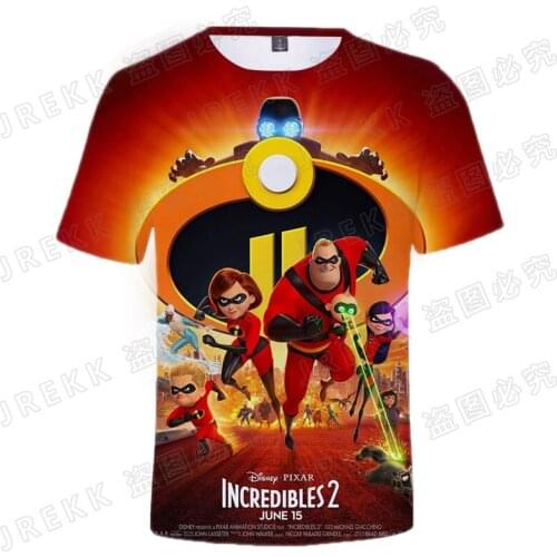 The Incredibles 2 t-shirt Child 3D Print New Cool Boy Girl Kids Anime t shirt Summer Harajuku Mens clothes Fashion Women tops