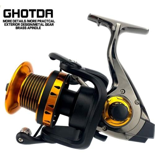 Spinning Reels 4000-8000 Saltwater Fishing Reel Metal Spool 12KG/26lb Drag Power Long Distant Surfcasting Trolling Fishing Reel