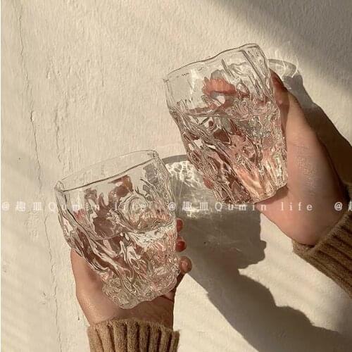Creative Simple Twist Cup Rroot Pattern Glass Ins Style Milk Cold Drink Cup Gift Drinking Set