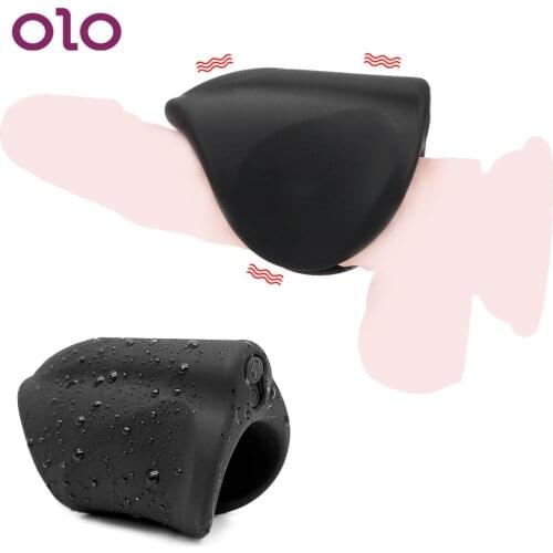 OLO 10 Mode Vibrator Male Masturbator Cup Penis Massage Hand Held Artificial Vagina Sex Toy for Men USB Charging Silicone
