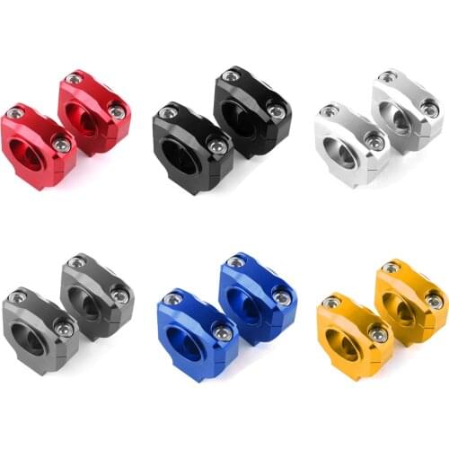Motorcycle 28mm HandleBar Risers Scooter Motorbike Modified CNC Aluminum Alloy Retro Bar Mount 1 1/8" Anodizing Riser Clamps