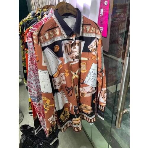 ZK01199 Fashion Mens Shirts 2020 Runway Luxury famous Brand European Design party style Mens Clothing