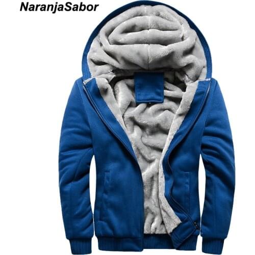 NaranjaSabor 2020 Winter Thicken Mens Hoodies Warm Mens Jacket Hooded Coats Sweatshirts Male Tracksuit Mens Brand Clothing 4XL