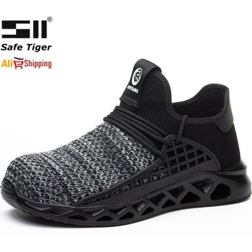 Mens Safety Work Shoes Steel Toe Boots Indestructible Outdoor Casual Sneakers Construction Shoes for Men