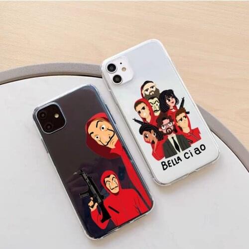 JAMULAR Spanish TV Series La Casa De Papel Soft Silicone TPU Phone Case Cover For iPhone XS MAX 7 X 11 Pro XR SE 2020 8 6 Plus