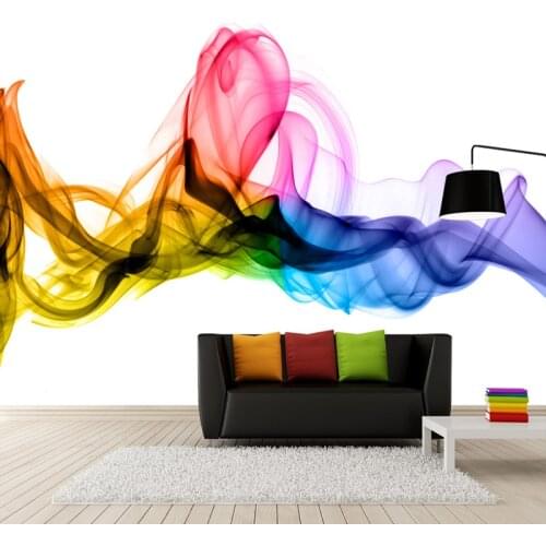 Modern Abstract Art Color Smoke Photo Mural Wallpaper Personality Creative Living Room Study Gallery Home Decor Fresco Wallpaper