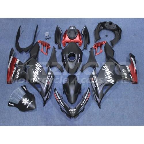 New ABS Plastic Shell Motorcycle Fairing kit Fit For Kawasaki Ninja 400 2018 2019 2020 Ninja400 Bodywork Set Black Matte Red