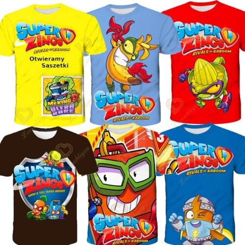 Boys Girls Clothes Tshirts Super Zings Serie 4 T-Shirt 2020 Summer Baby Boy Camisetas Kids T Shirt Superzings Children Camiseta